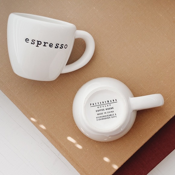Pottery Barn Kitchen Set Of Pottery Barn Outlet White Espresso Cups